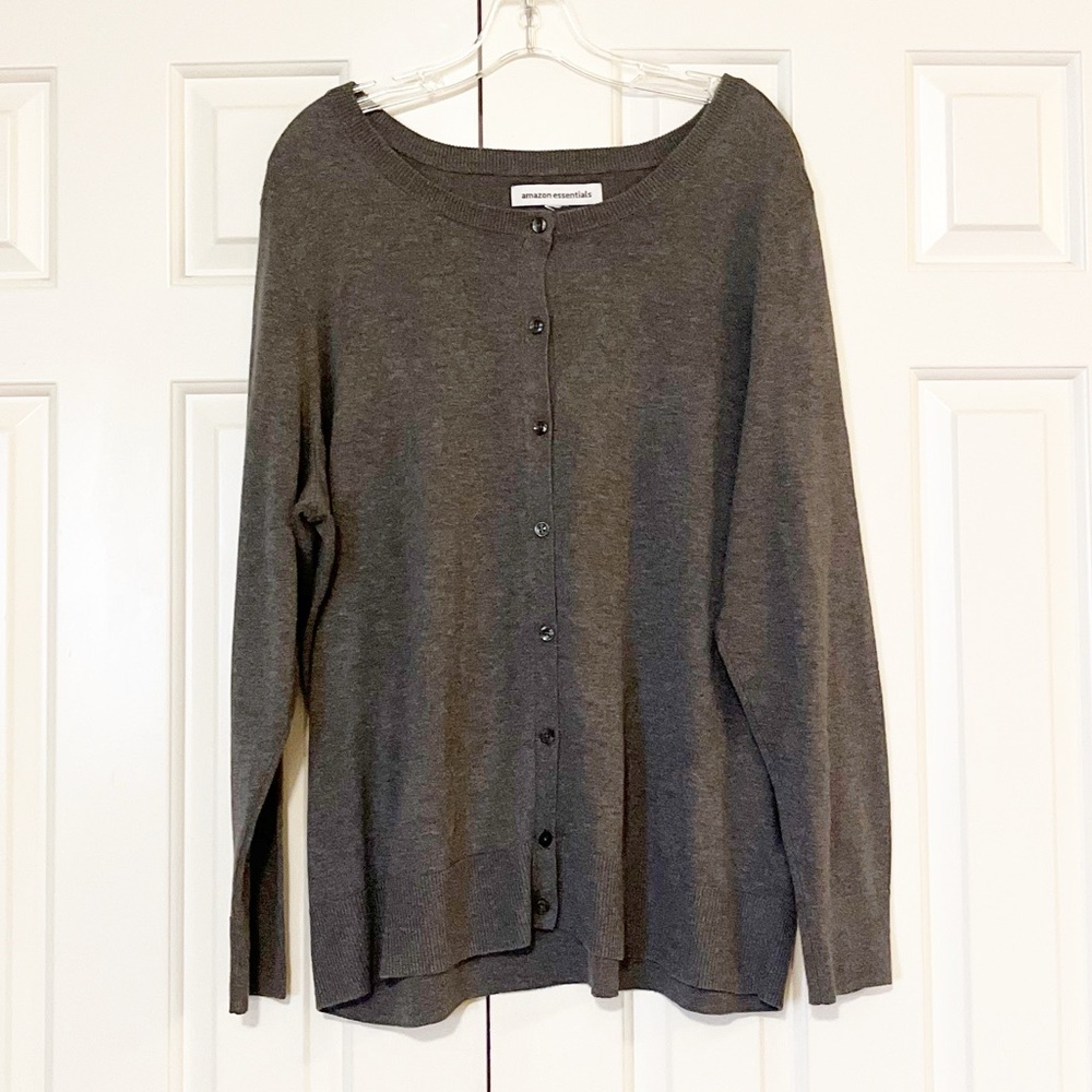Amazon Essentials Gray Button-Up Cardigan | Capsu… - image 3
